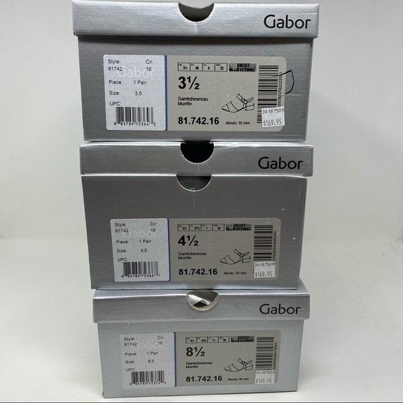 Gabor 81.742.16 suede ankle strap sandals bluette US 6 - Picture 7 of 7